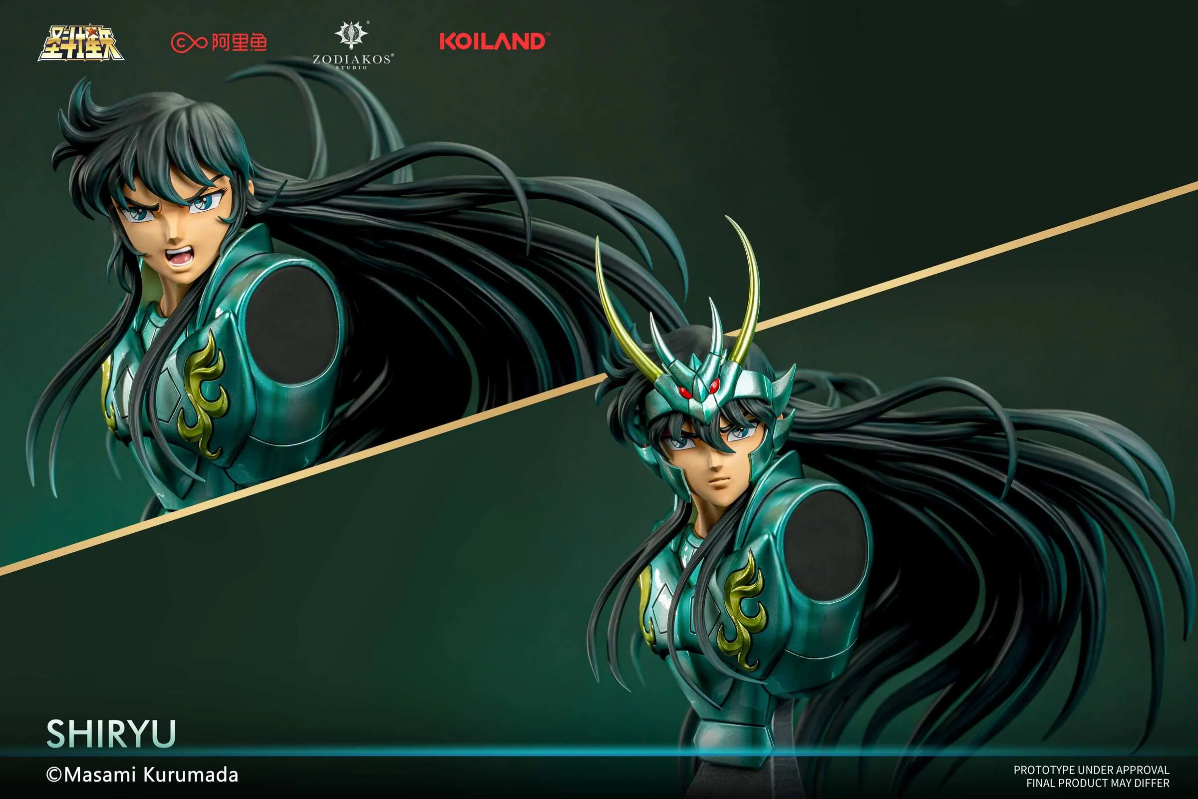 Zodiakos Studio - Saint Seiya Official  - Dragon Shiryu with LED 1/6 Scale Statue (GK)