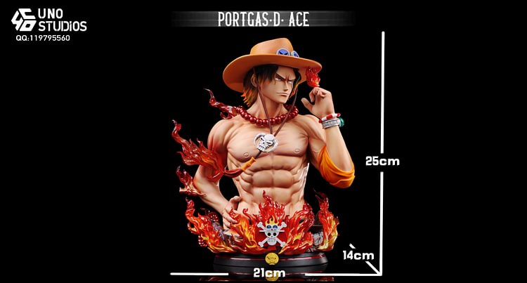 UNO Studio - One Piece Portgas D. Ace Bust 1/4 Statue(GK)