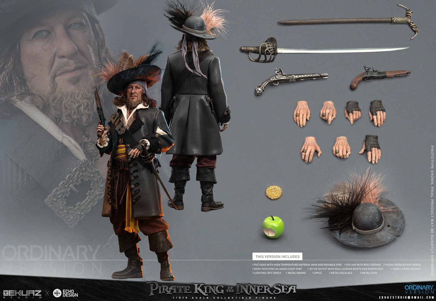 EKUAZ STUDIO x ECHO DESIGN - 1/6 Pirate king of the inner sea EKS012R & EKS012D Action Figure