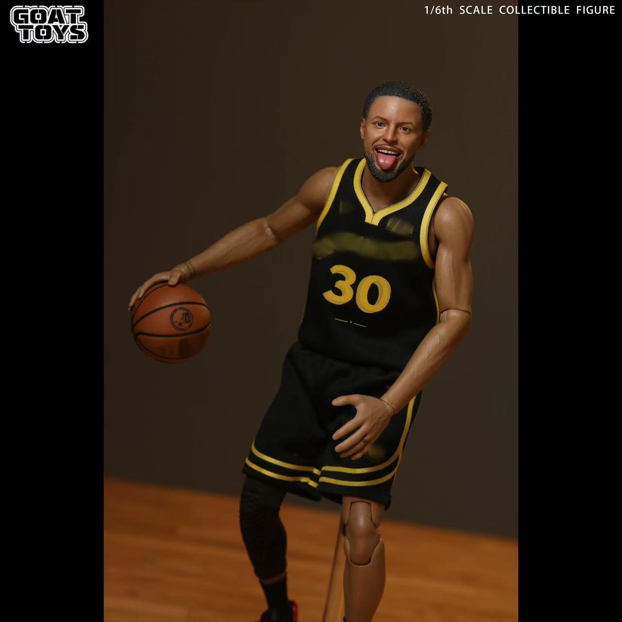 Goat Toys - NBA  Stephen Curry GSW City Edition GT Fine Coating Set Double Head Set  1/6 Action Figure-Statue Master