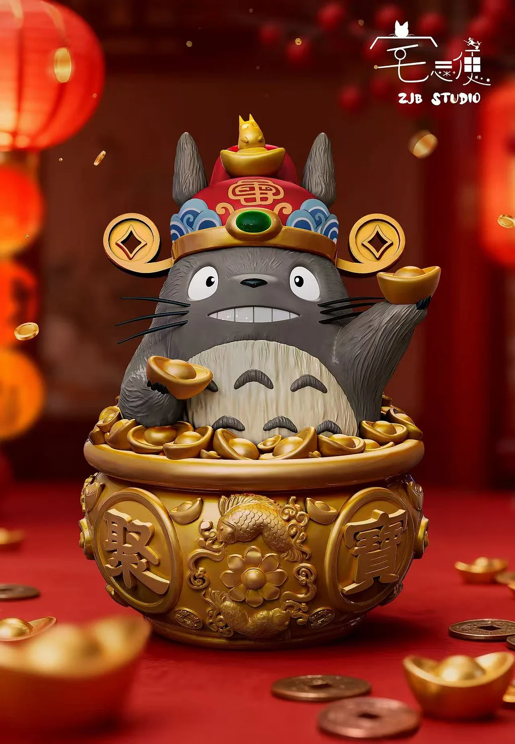 ZJB Studio - Treasure Bowl Totoro Statue 