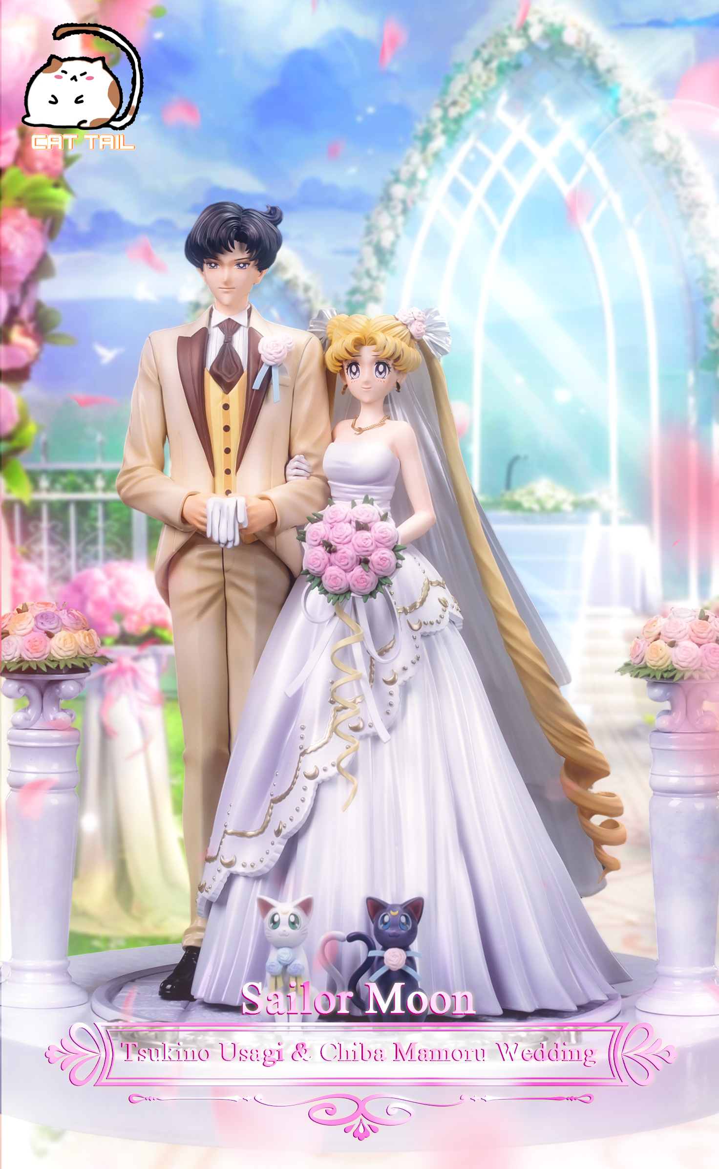 CAT TAIL Studio - Sailor Moon Wedding Couple Series Tsukino Usagi & Mamoru Chiba's Wedding Statue(GK)