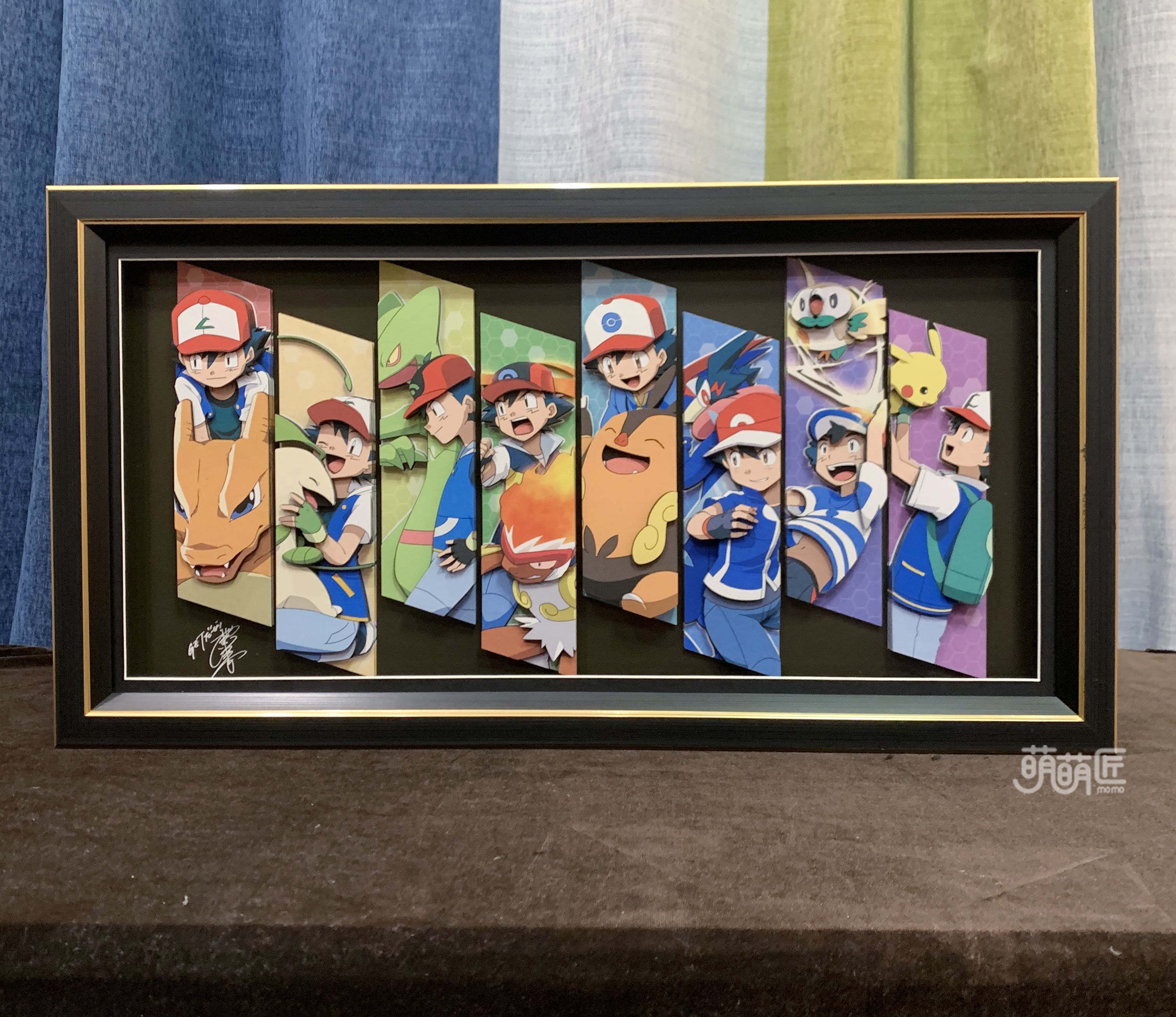 IN-STOCK MOMO Studio Xiao Zhi Champion Pokémon 3D Anime Stereo Decorative Painting in Stock