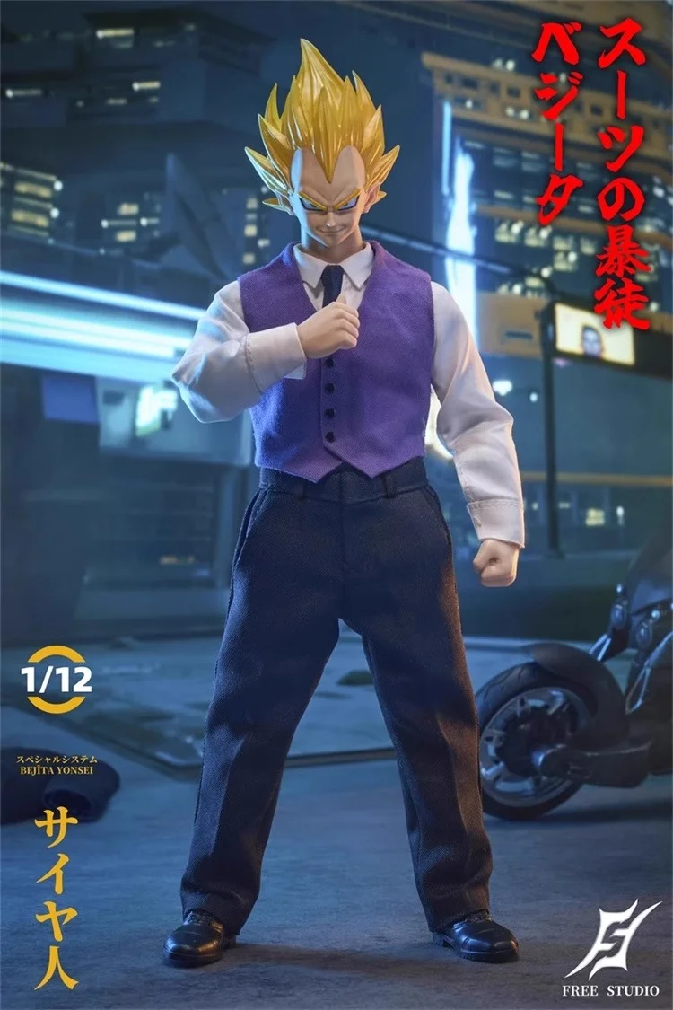 Freetoys - Dragon Ball 1/12 Suit Thug Saiyan Prince Vegeta Action Figure