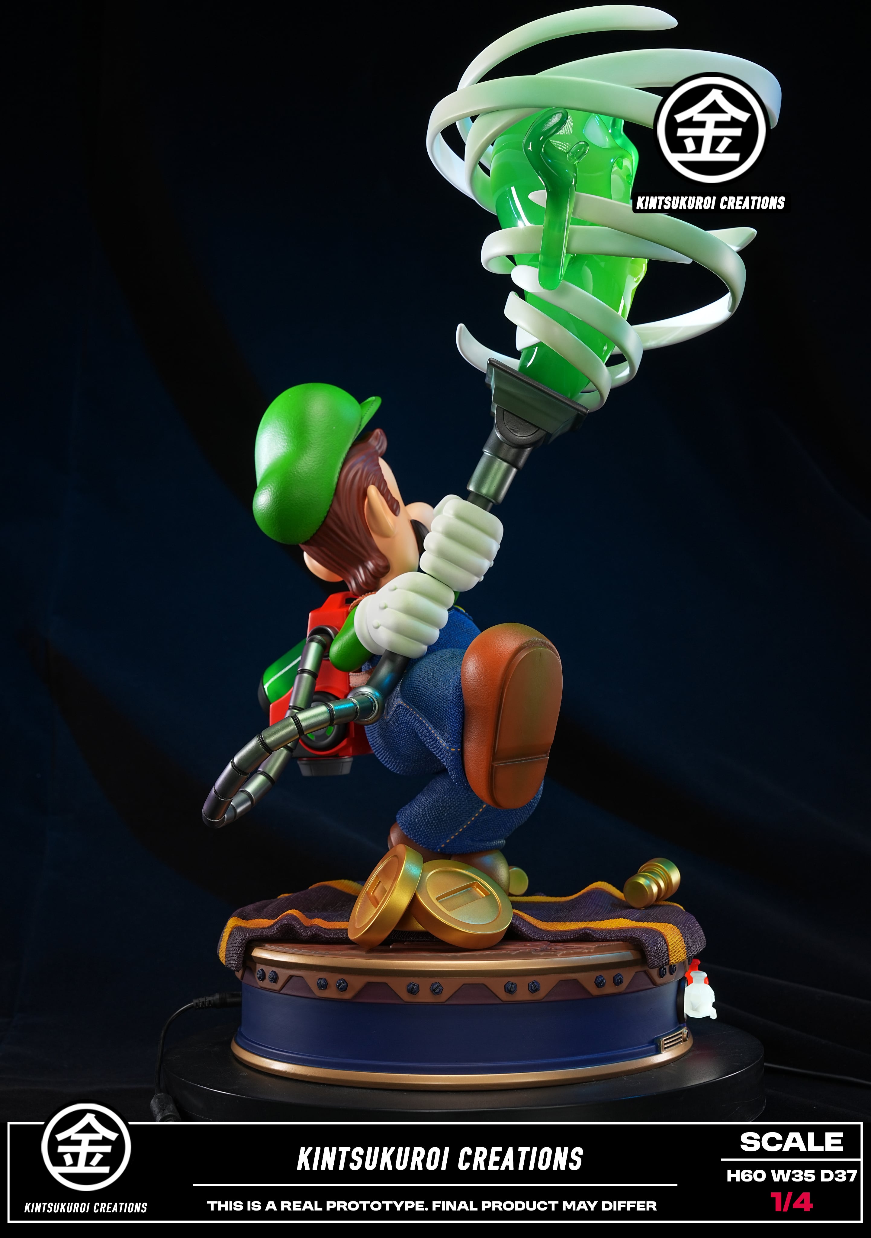 Kintsukuroi Creations Studio - Luigi's Mansion with LED 1/4 Statue(GK)