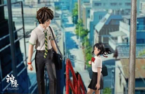 Shen Yin Studio - Your Name Silhouette Moment Series Mitsuha Miyamizu & Taki Tachibana Statue(GK)-Statue Master