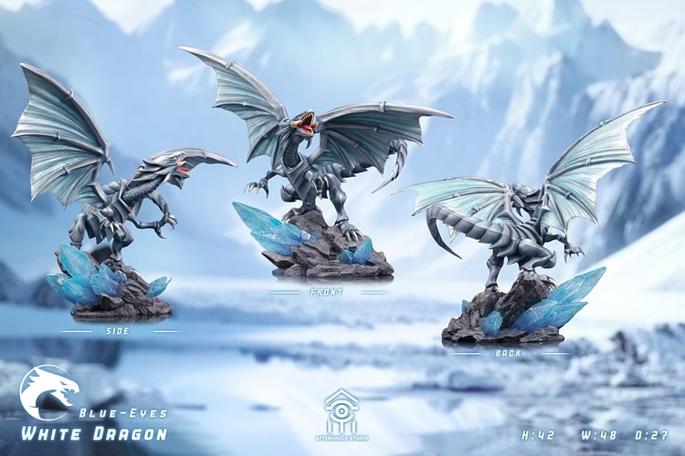 Aftershock Studio - Yu-Gi-Oh Blue-Eyes White Dragon & Red-Eyes Black Dragon Statue(GK)