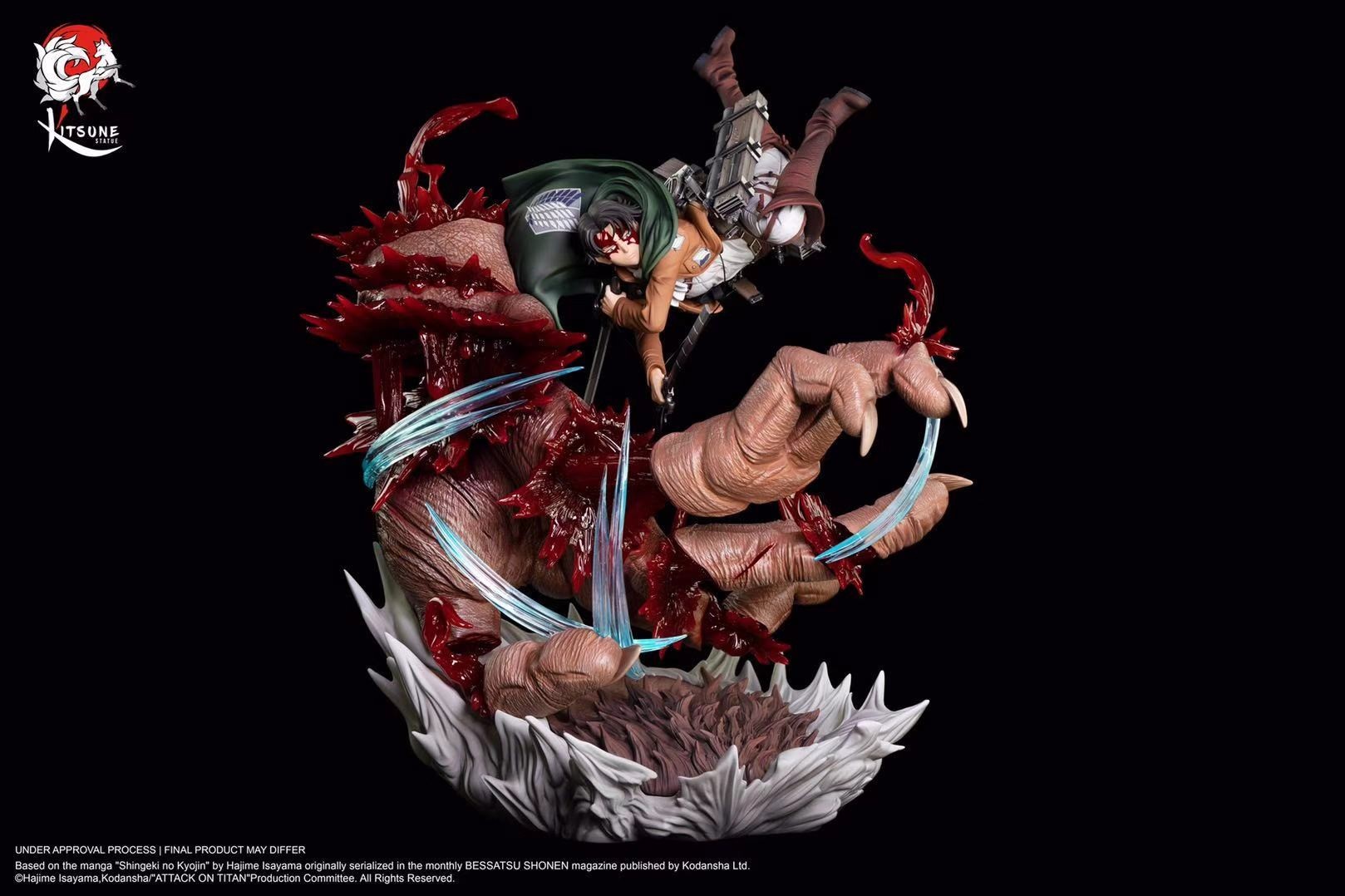 IN-STOCK Kitsune Statue Levi Ackerman VS Bestial Titan GK/Statue