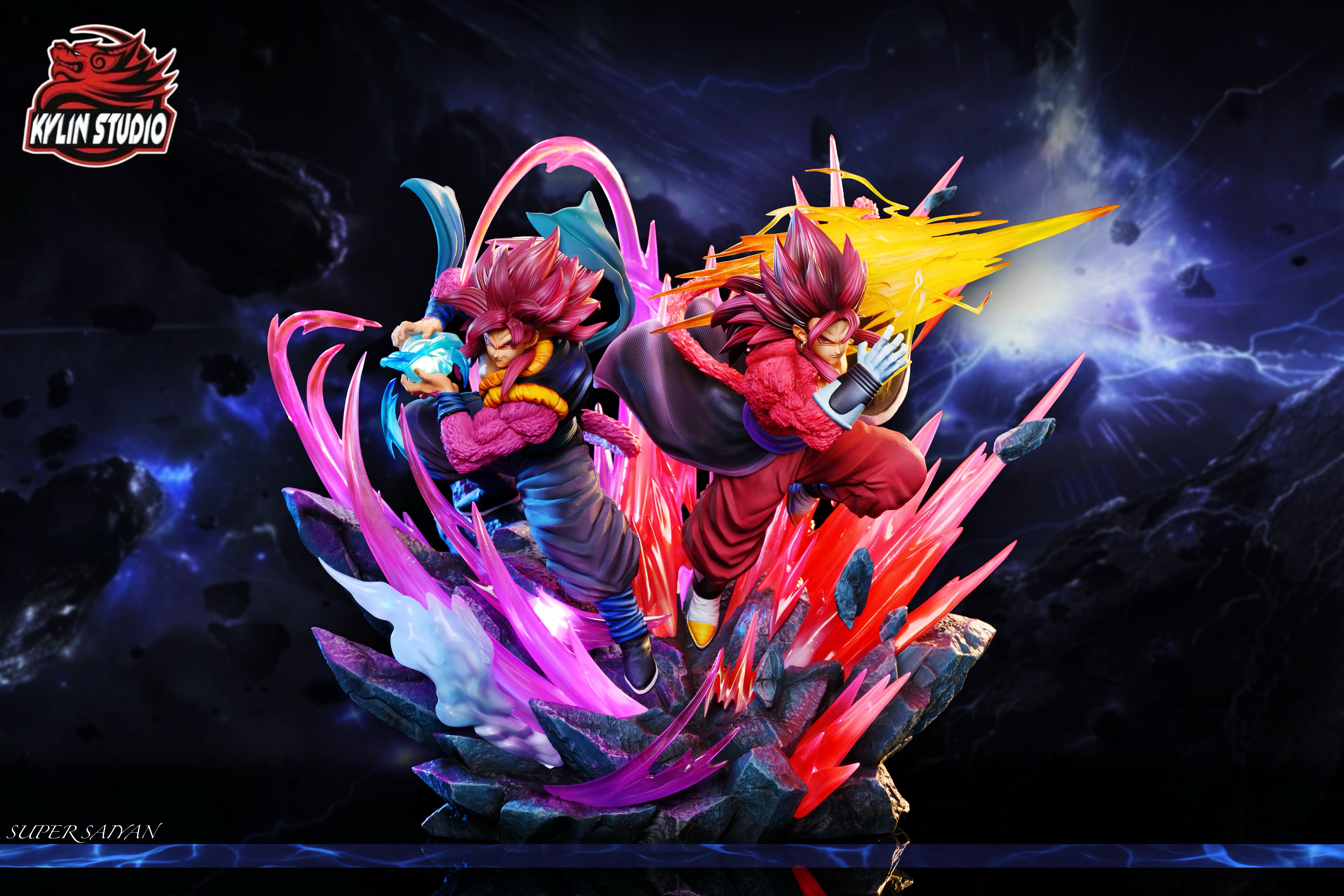 Kylin Studio - SS4 Gogeta & Vegito with LED 1/6 Statue(GK)