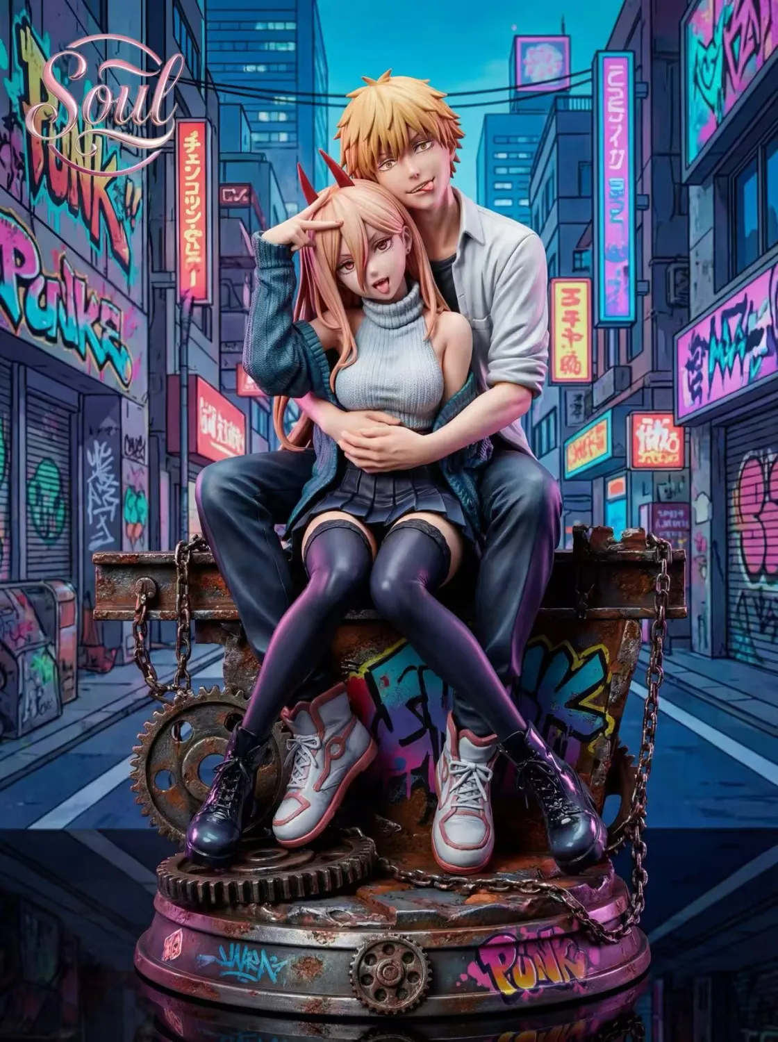 Soul Studio - Denji X Power Chainsaw Man Statue 