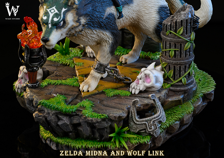 Wake Studio - The Legend of Zelda Wolf link and Epona 1/4 Statue(GK)