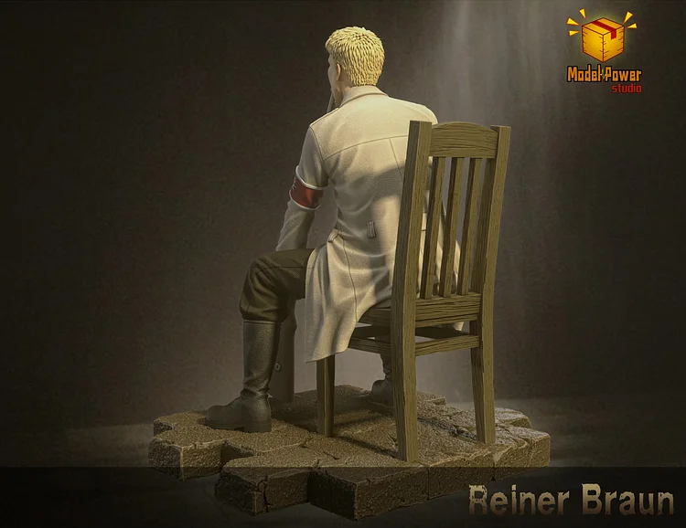 Model Power Studio - Attack on Titan - Reiner Braun swallowing the gun Statue(GK)