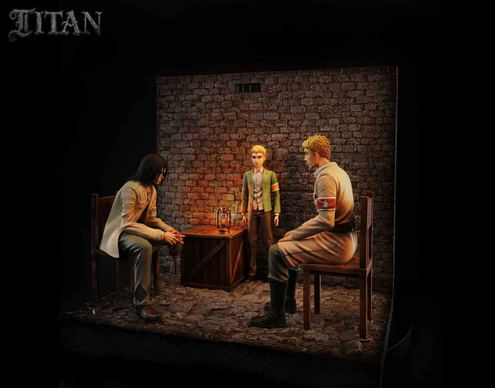 Titan Studio - ATTACK ON TITAN - Eren Jaeger & Reiner Braun & Falco Grice Statue