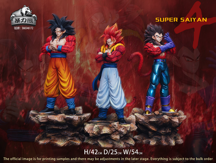 Violent bear Studio - Dragon Ball Super Saiyan 4 2.0 series Son Goku & Vegeta & Gogeta Statue(GK)