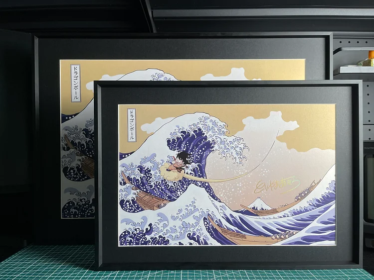 IN-STOCK Drunky Monkey Crew Studio - Dragon Ball - A2 & A3 Size DMP-005 The Great Wave off Kanagawa Decorative Painting Scene