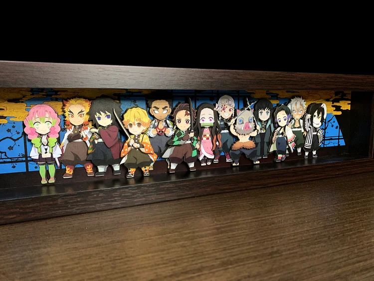 IN-STOCK momo Studio - Demon Slayer: 3D Decorative Paint of All Characters of Demon Slayer: Kimetsu no Yaiba Scene