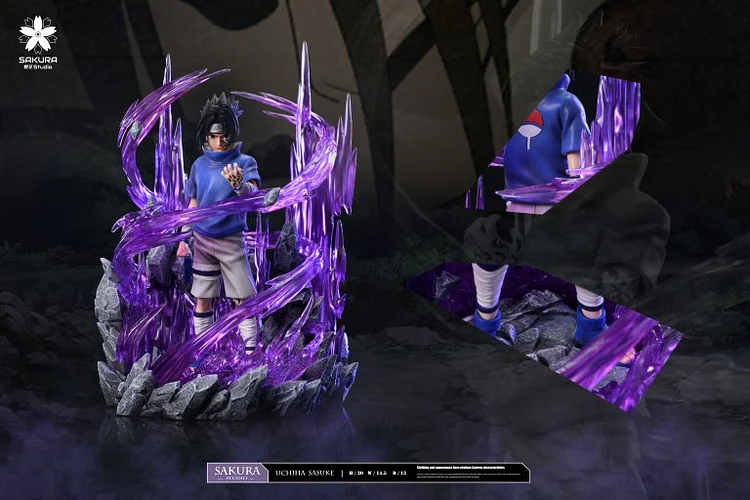SAKURA Studio - Naruto Light Statue Resonance Series 9th Series Uchiha Sasuke Statue(GK)-Statue Master