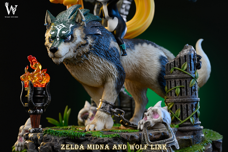 Wake Studio - The Legend of Zelda Wolf link and Epona 1/4 Statue(GK)