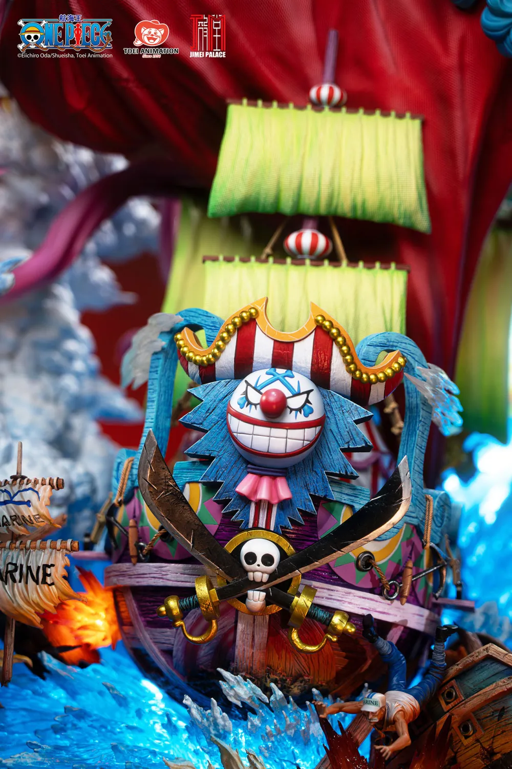 JIMEI PALACE Studio - ONE PIECE New Yonko BUGGY Limited Edition Statue (Licensed)