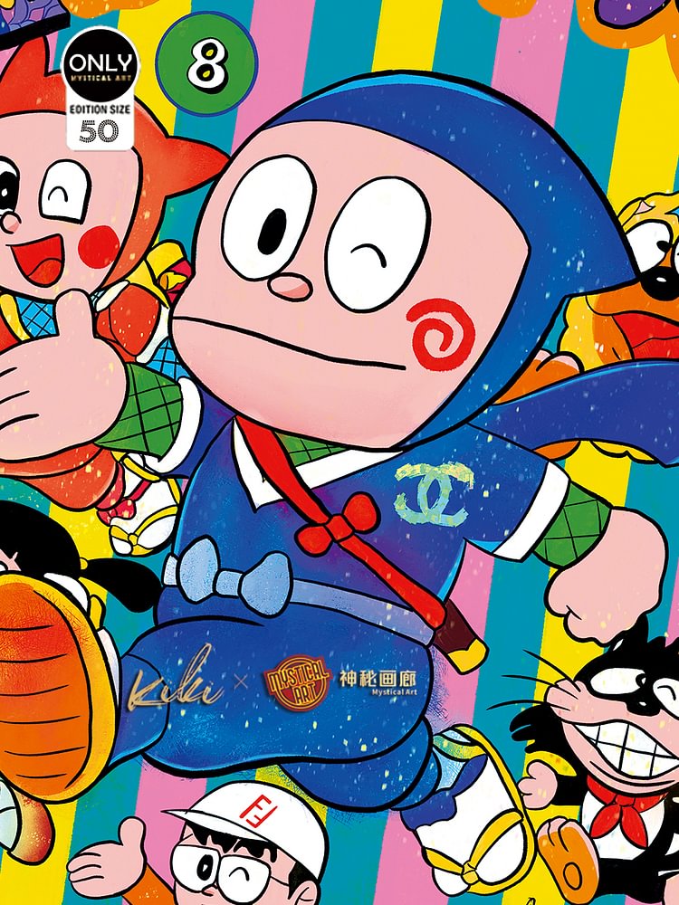 Mystical Art Studio - Decorative Painting of "Hattori-kun the Ninja" Scene (Adult 18+)