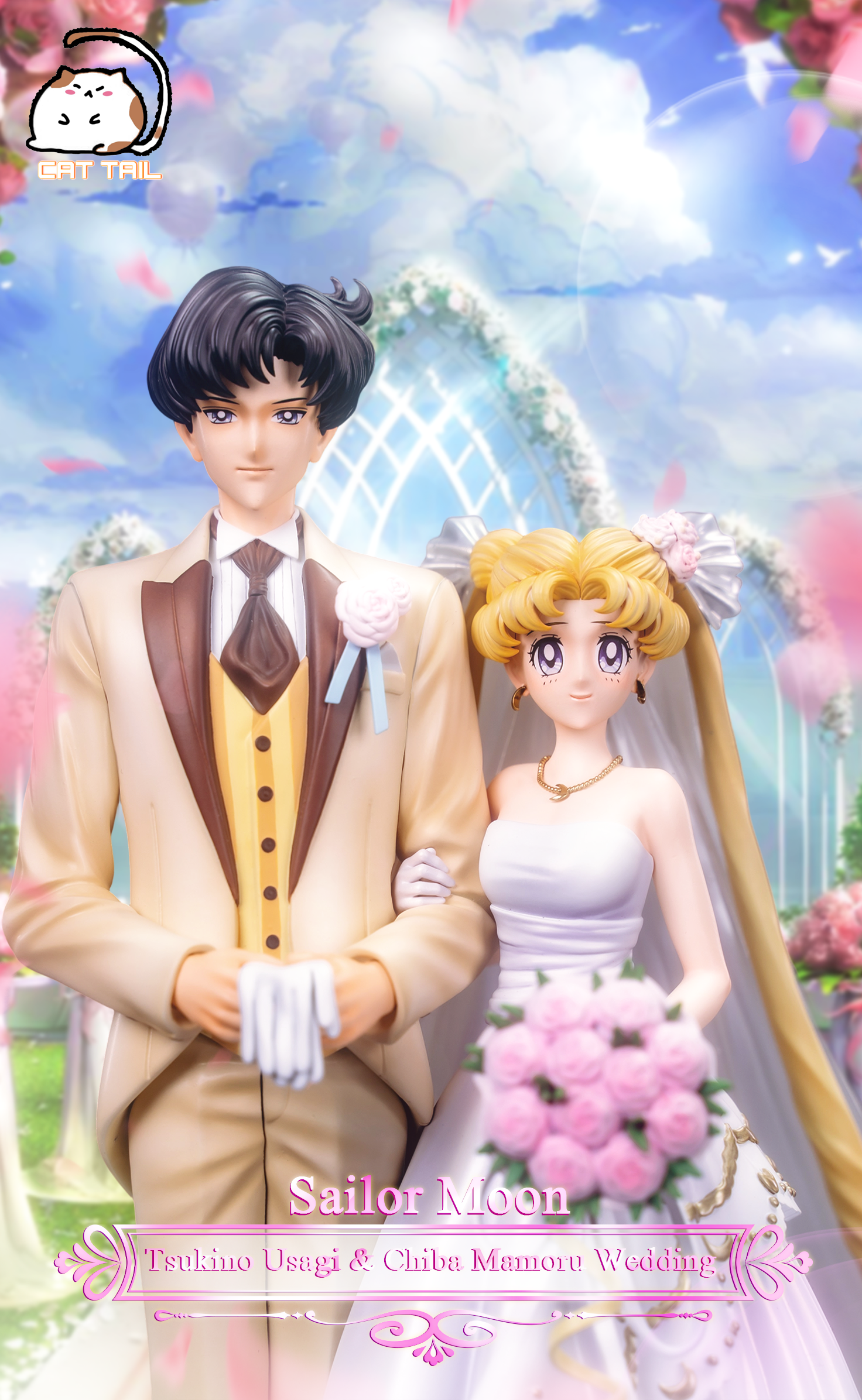 CAT TAIL Studio - Sailor Moon Wedding Couple Series Tsukino Usagi & Mamoru Chiba's Wedding Statue(GK)