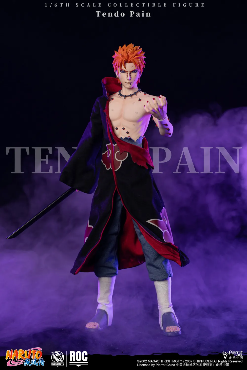 ROCKETTOYS Studio - Naruto Shippuden Tendo Pain  Action Figure ROC-014 Licensed