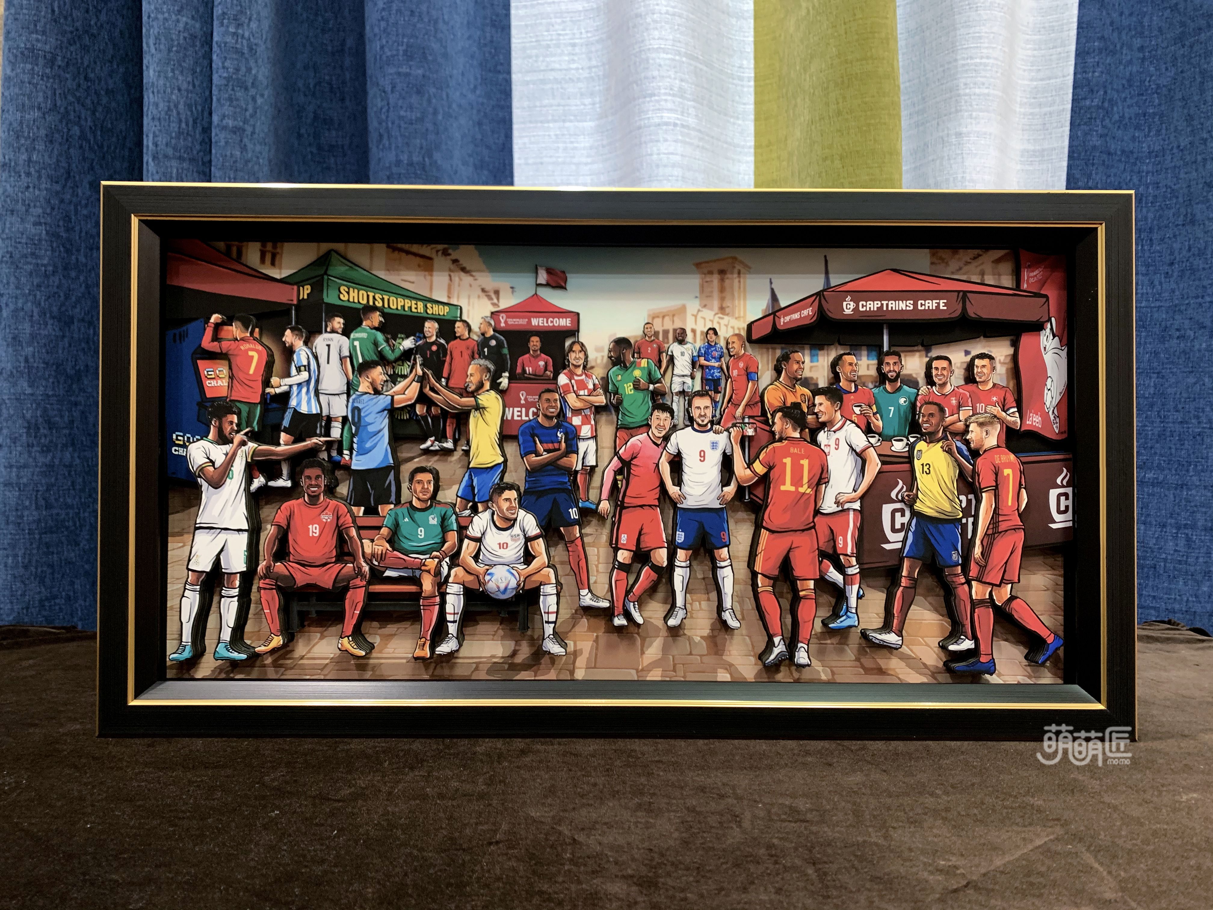 IN-STOCK MOMO Studio 2022 Qatar football World Cup competition C romacy 3D anime decorative 3D painting-Statue Master