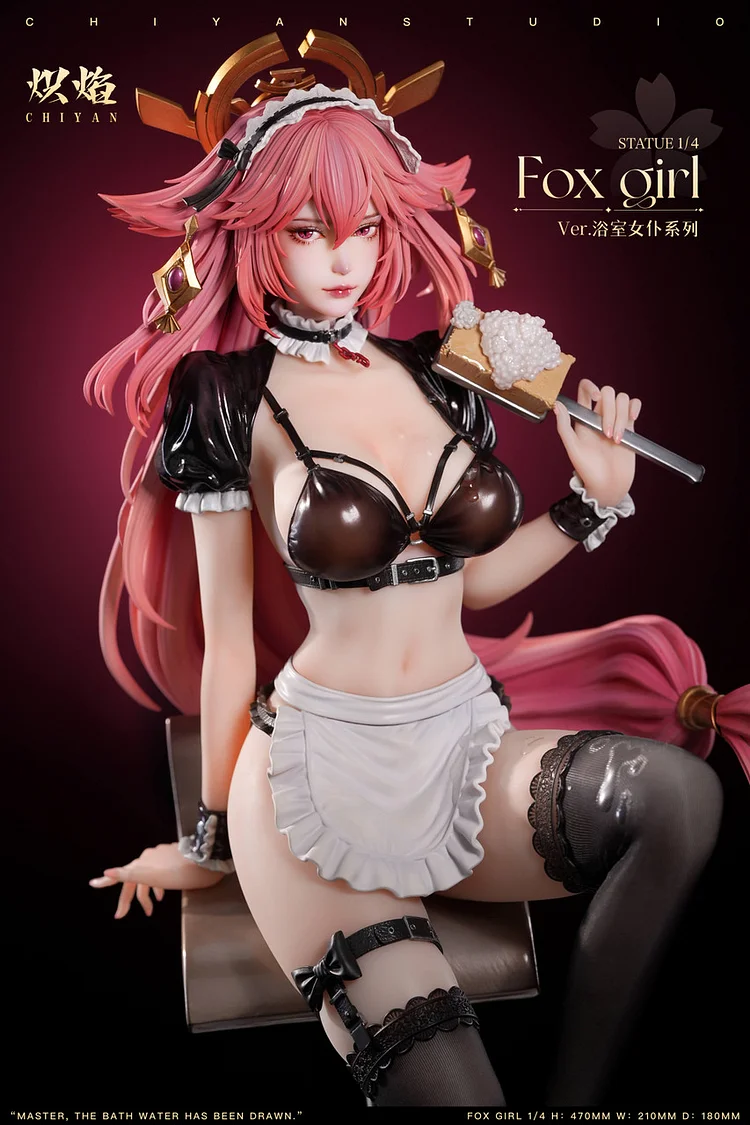 ChiYan Studio - Bathroom Maid Yae Miko & Ganyu 1/4 Statue(GK) (Adult 18+)-Statue Master
