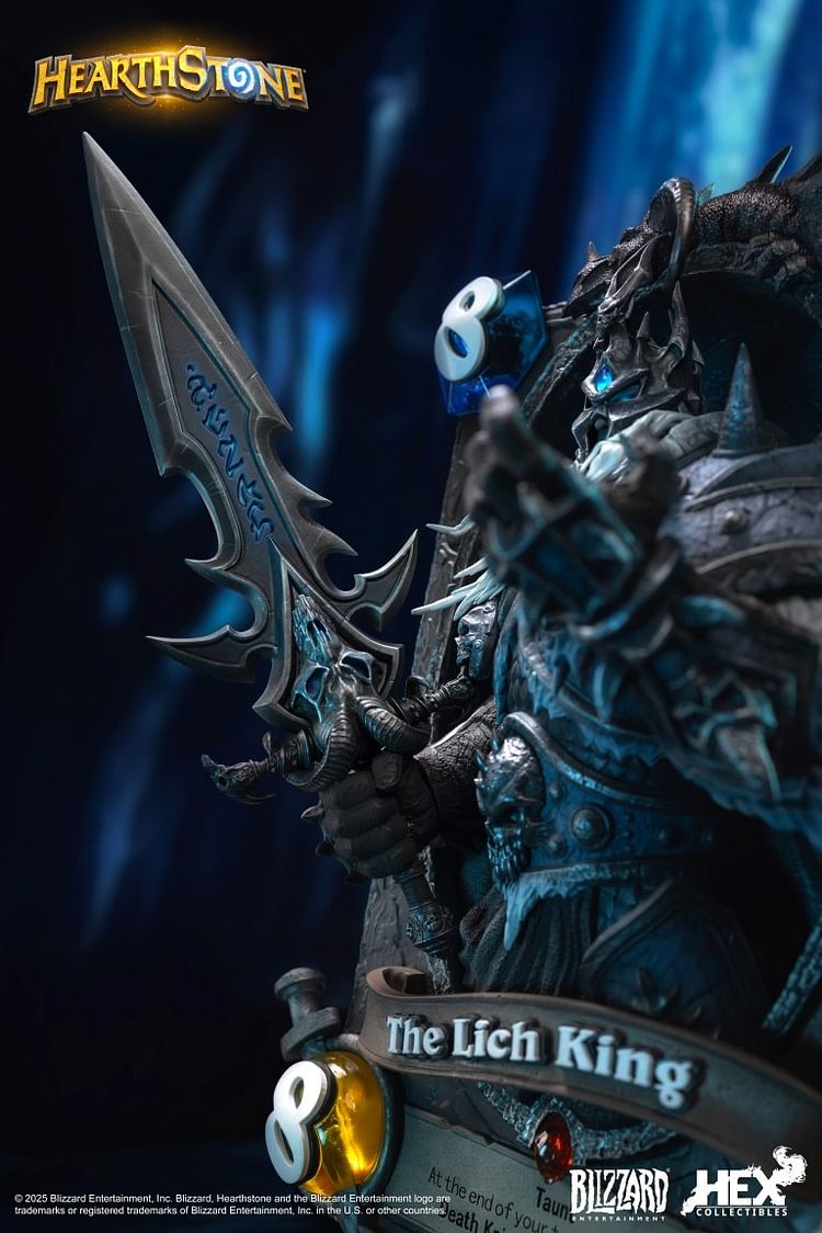 HEX Collectibles - Blizzard Official Licensed Hearthstone Lich King Card Art Statue HEXFRAME04 (Licensed) Statue(GK)