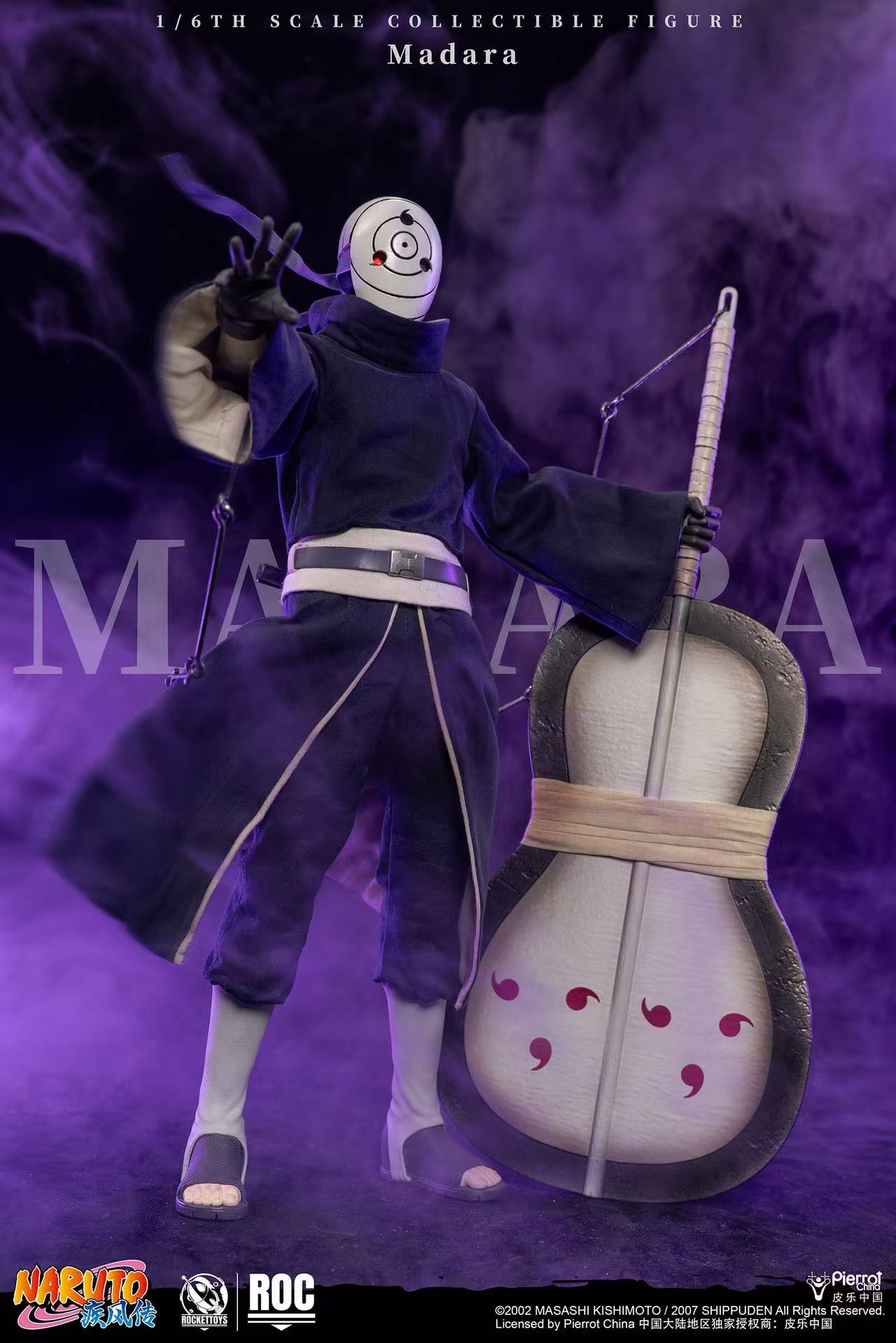 ROCKETTOYS Studio  Naruto Shippuden Madara Uchiha (White Mask Ver.) 1/6 Scale Action Figure ROC-021 (Licensed)