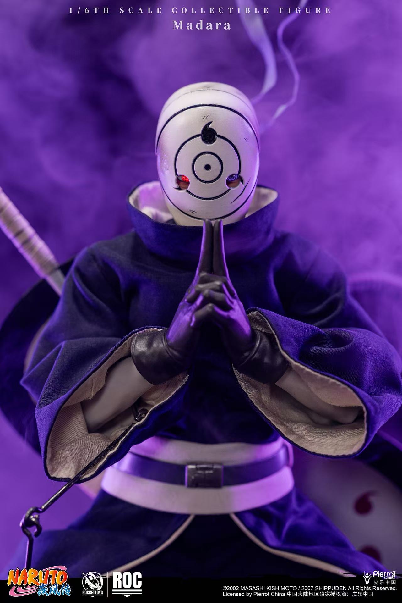 ROCKETTOYS Studio  Naruto Shippuden Madara Uchiha (White Mask Ver.) 1/6 Scale Action Figure ROC-021 (Licensed)