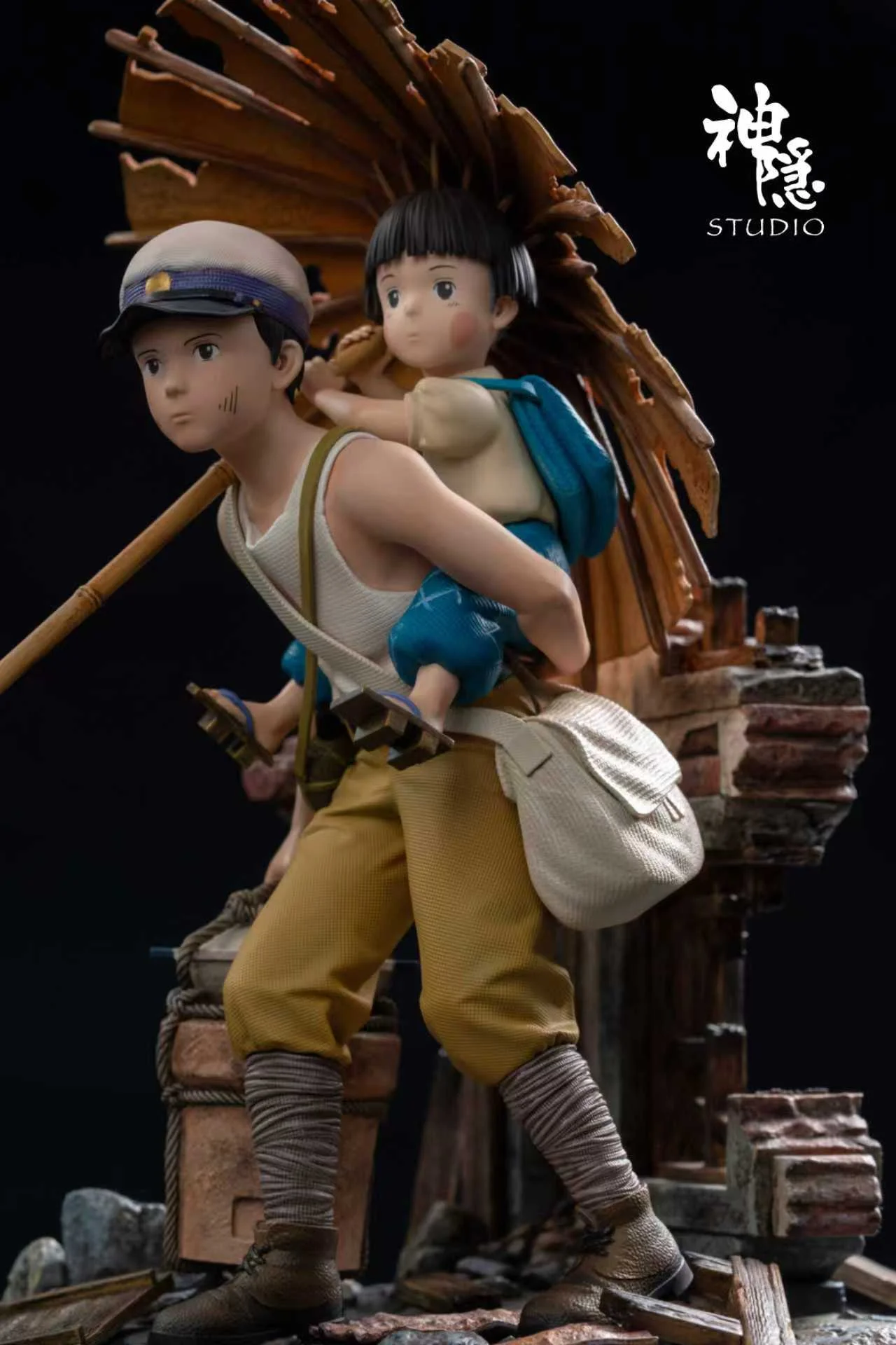 ShenYin Studio - Grave of Fireflies Seita & Setsuko Statue
