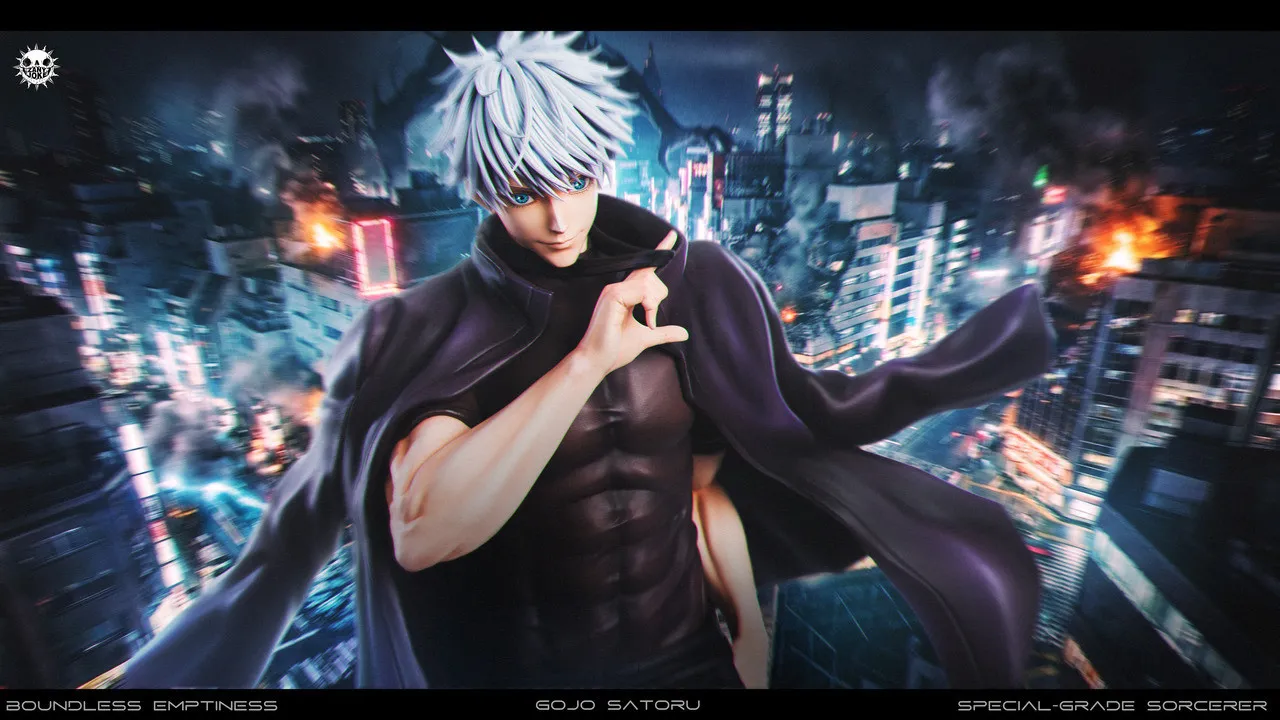 ZanyJoke X FANTASY - Valentine's Day with Satoru Gojo Jujutsu Kaisen Statue 