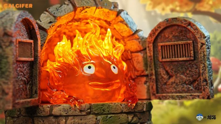 Hit Face Studio - Howl's Moving Castle Hayao Miyazaki Fortune Series #2 Calcifer in the Fireplace Statue(GK0