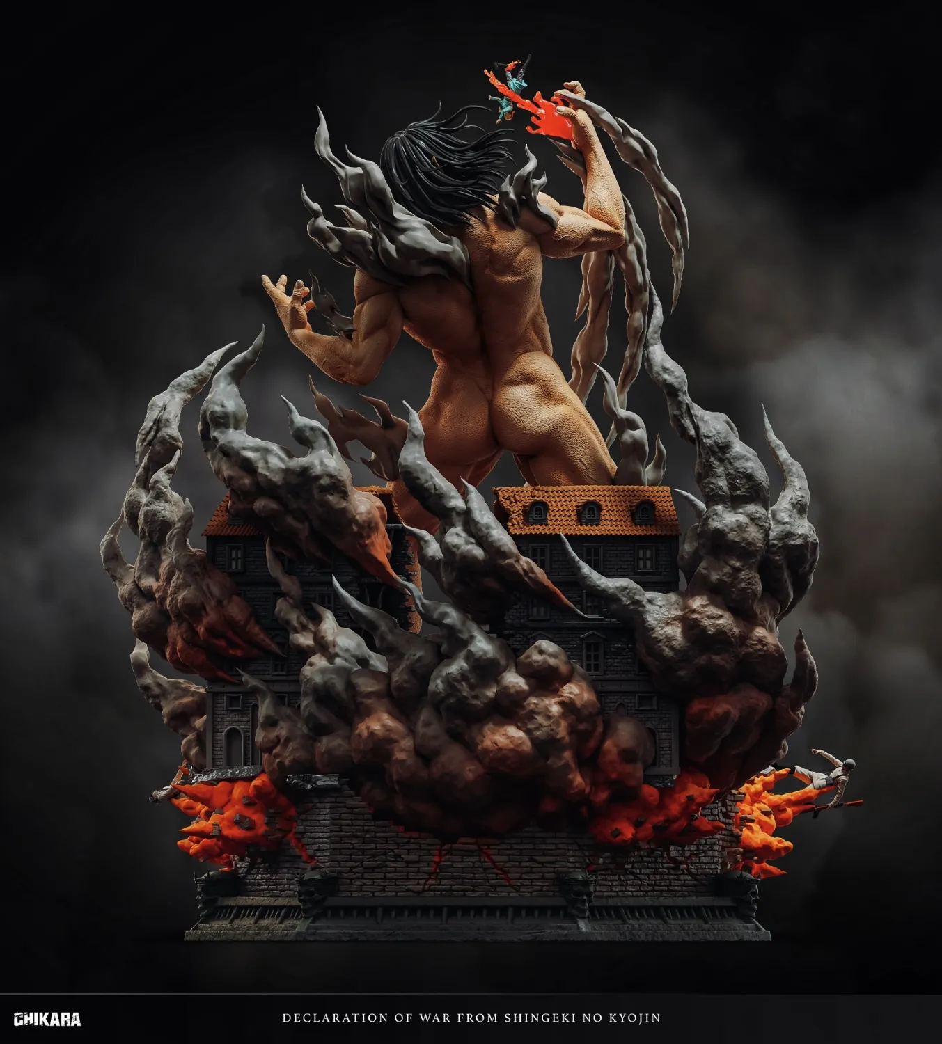 CHIKARA Studio - Eren Jaeger Declaration of War Attack on Titan Statue 