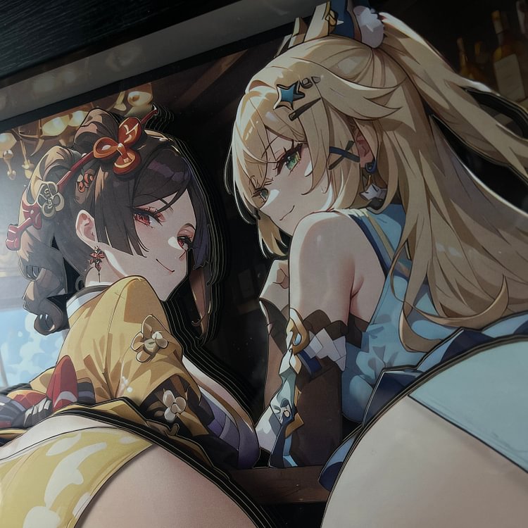 B&W Studio - Genshin Impact - KKTB-020 Decorative Painting of Chiori and Kirara Scene (Adult 18+)