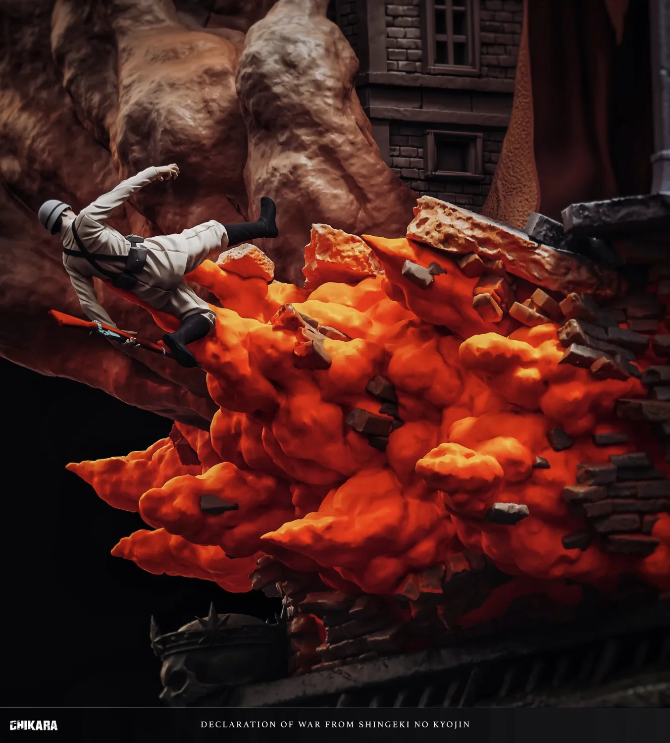 CHIKARA Studio - Eren Jaeger Declaration of War Attack on Titan Statue 