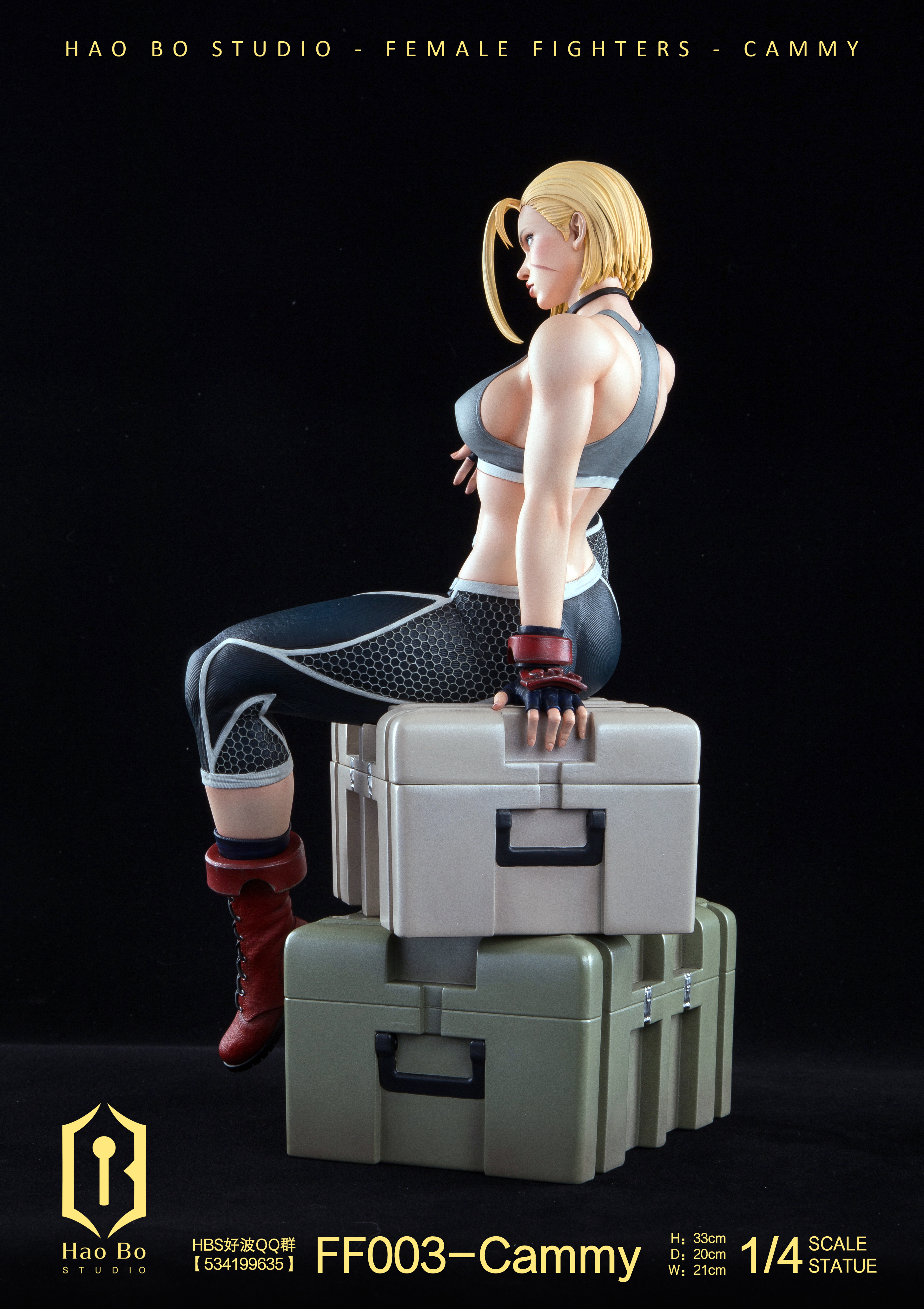 IN-stock HAO BO Studio - Female Fighter Series FF003 Cammy 1/4 Statue(GK) (Adult 18+)