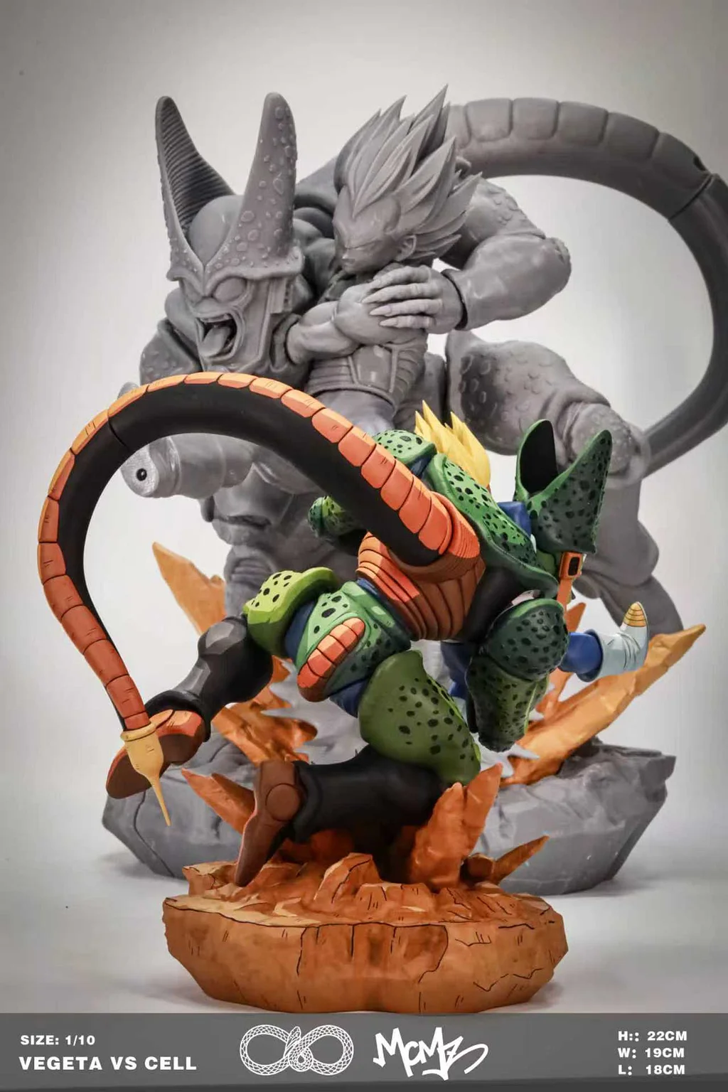 Boundless Blank Studio - Cell VS Vegeta Manga Color Dragon Ball Statue
