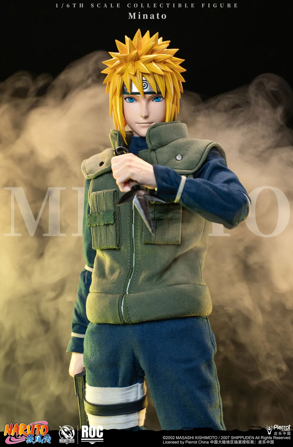 ROCKETTOYS Studio - Naruto Shippuden Minato Namikaze Yellow Flash Ver. Action Figure ROC-016  Licensed