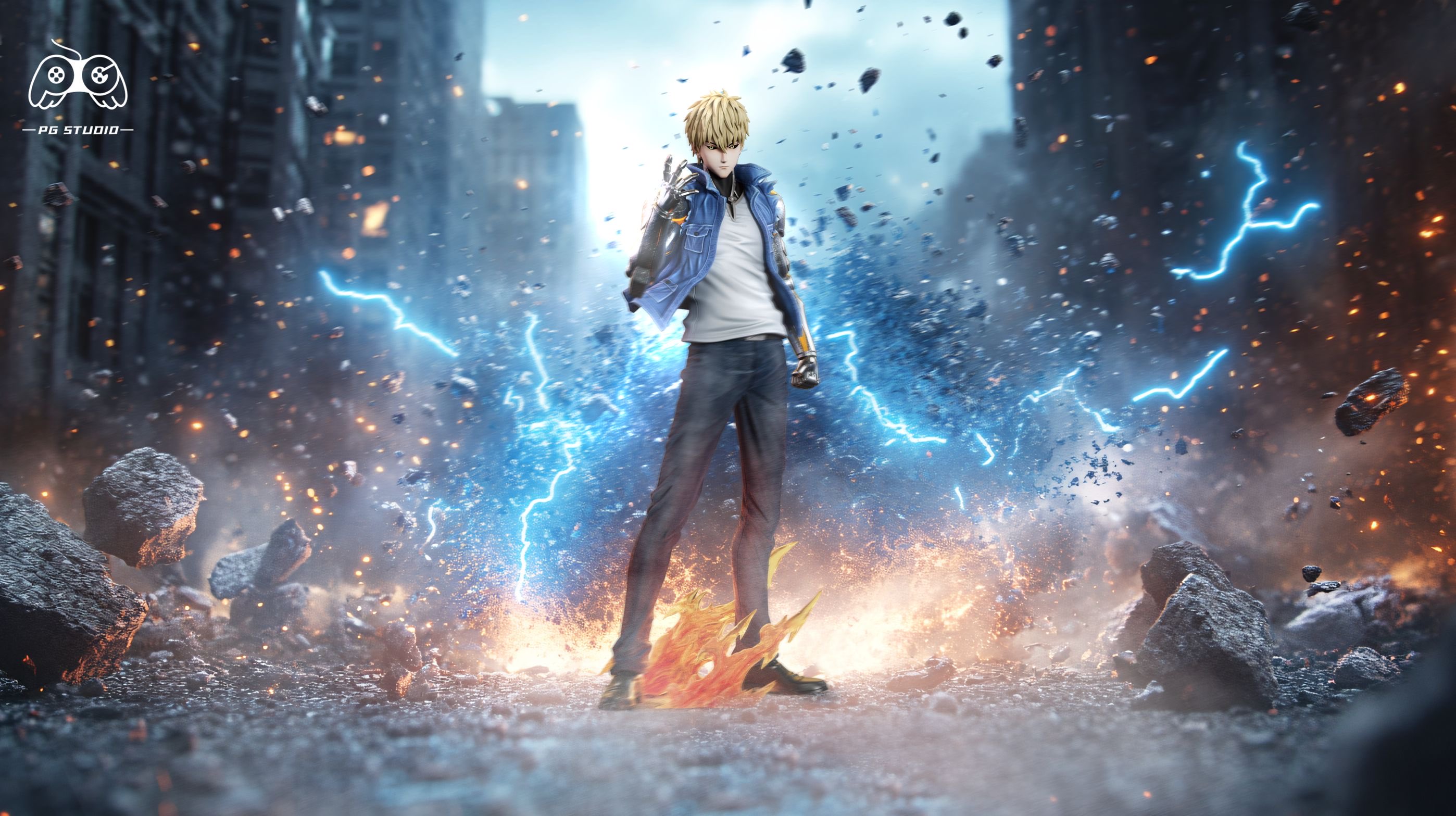 PG Studio - Saitama x Genos One-Punch Man Statue