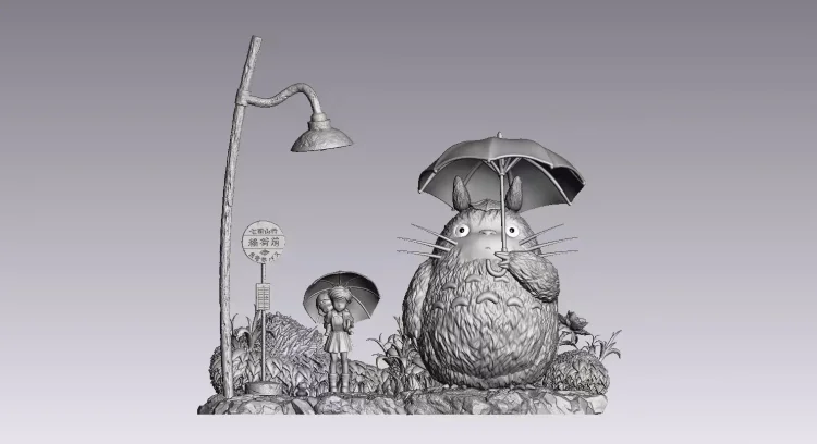 Jiang Studio - My Neighbor Totoro - First Meet Totoro 001 with LED Statue(GK)