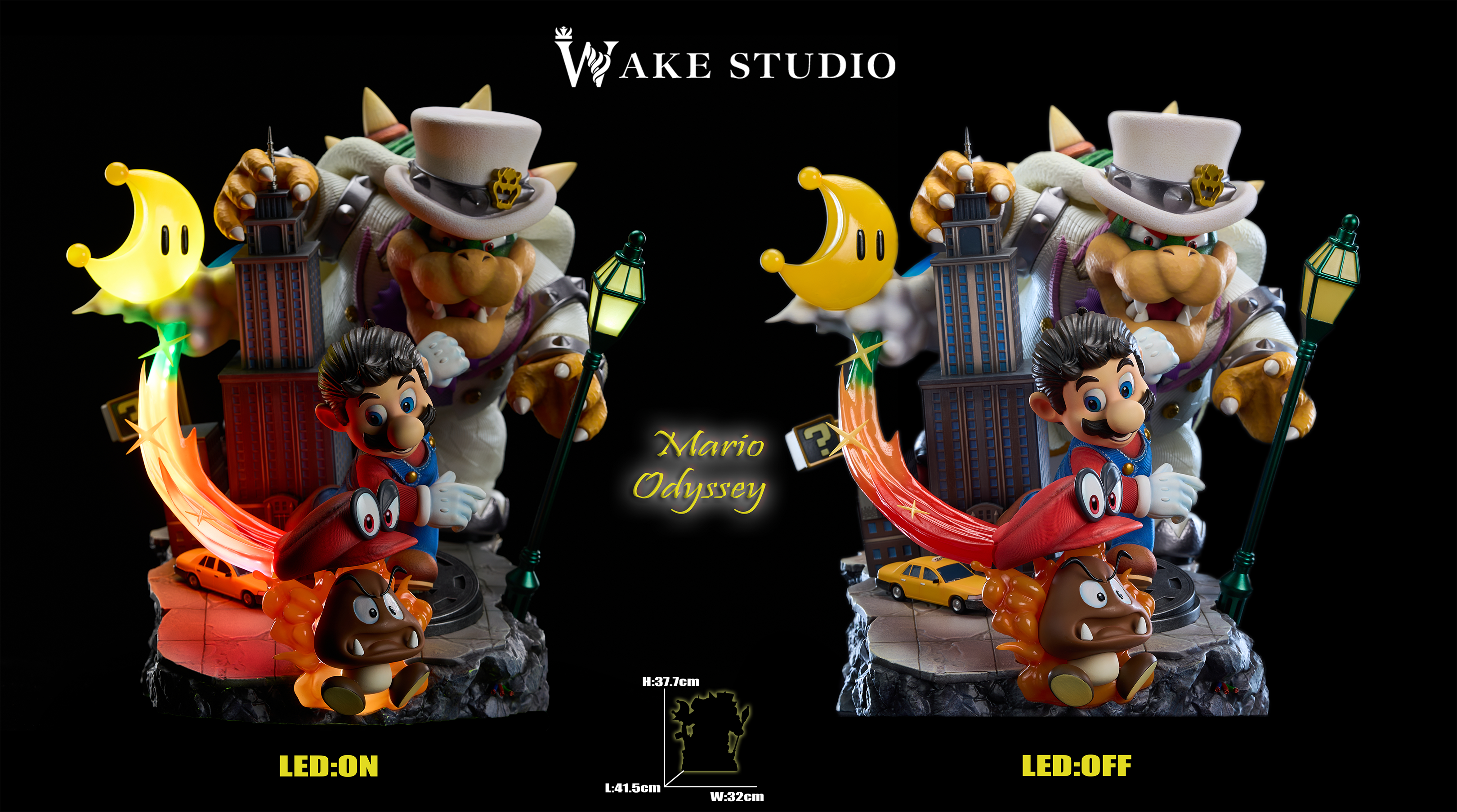 Wake Studio - -Super Mario - Mario Odyssey with LED 1/6 Statue(GK)