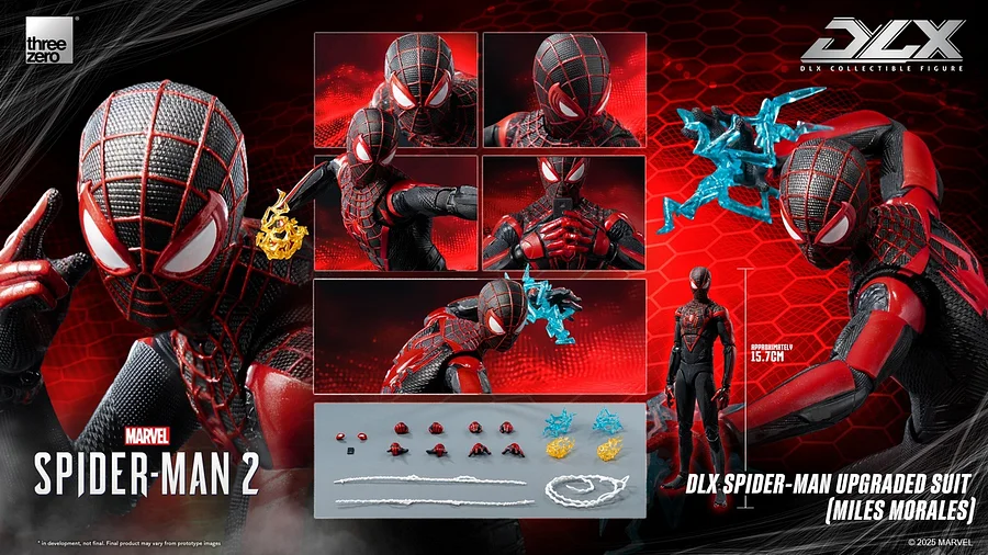 Threezero - Marvel’s Spider-Man 2 DLX Spider-Man Upgraded Suit (Miles Morales) 3Z09440C0 (Licensed)Statue 