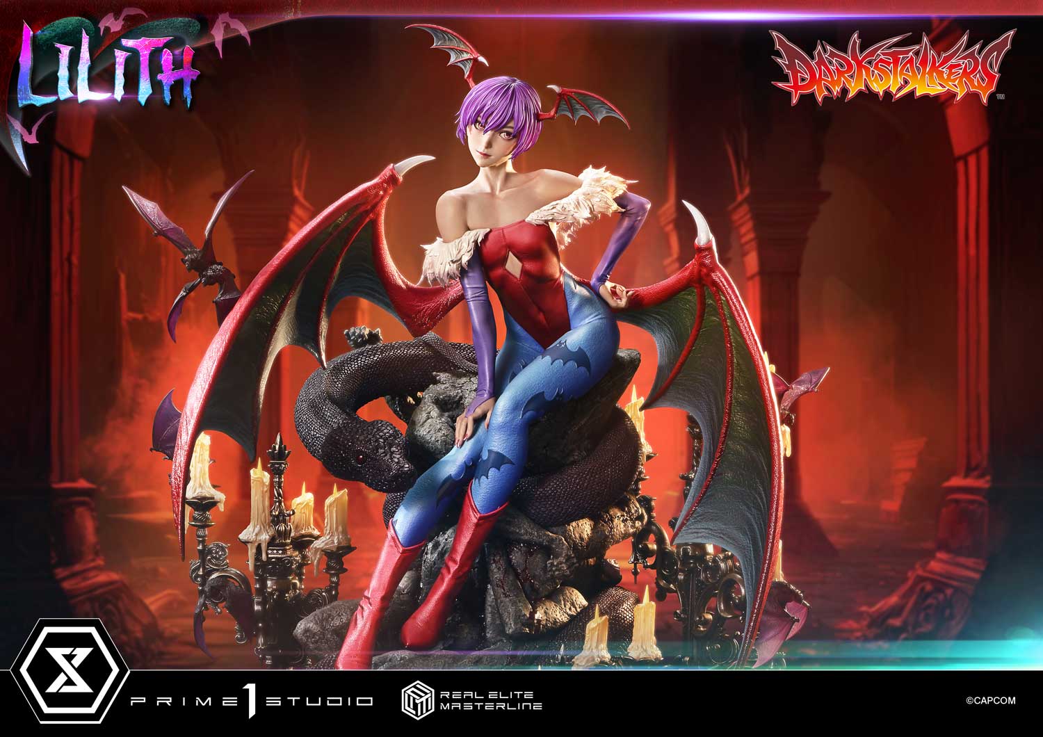 Prime 1 Studio - Real Elite Masterline Darkstalkers Lilith REMDKS-02 REMDKS-02S (Licensed) Action Figure