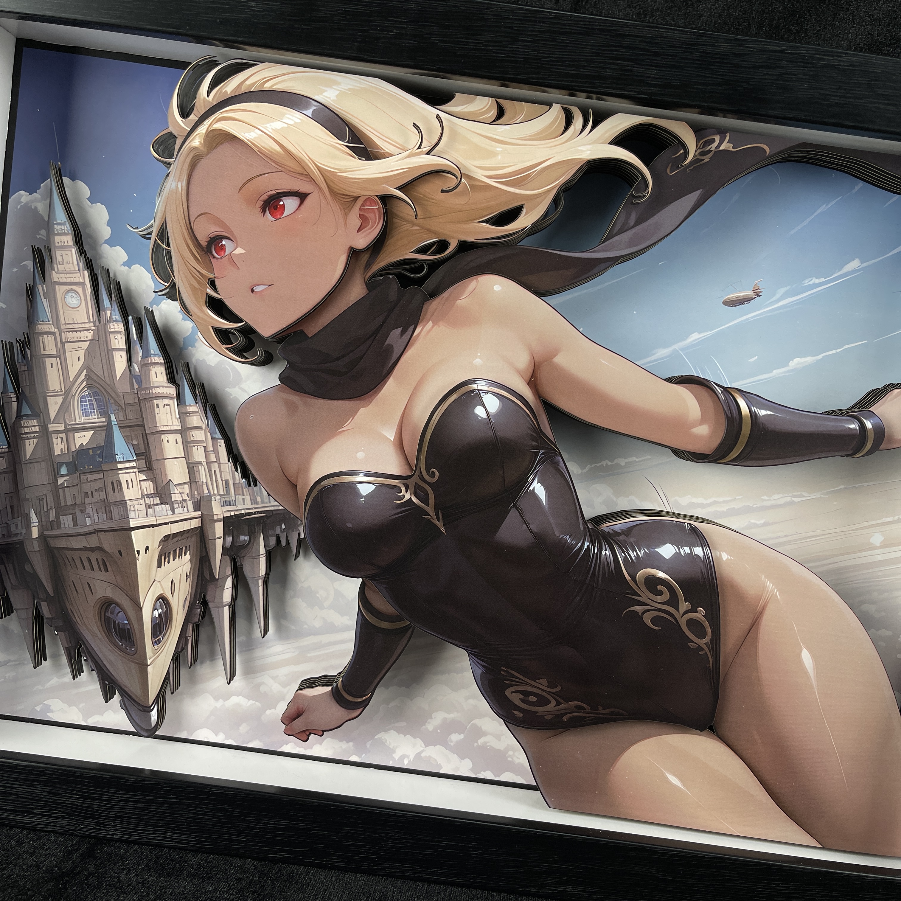 B&W Studio - Gravity Rush Kat 3D Art Panel KKRD-016 & KKRDSlim-016 Painting Scene