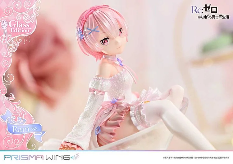 Prime 1 Studio & PRISMA WING - PRISMA WING Re:ZERO -Starting Life in Another World- Ram Glass Edition 1/7 Scale Pre-Painted Figure PWRZR-03P (Licensed)