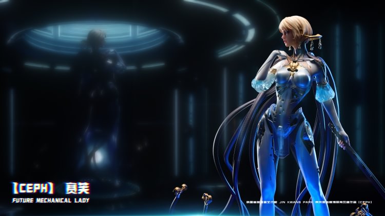 Yi Ci Fang & Polaris Studio - Future Mechanical Laoy CEPH 1/4 Statue(G)