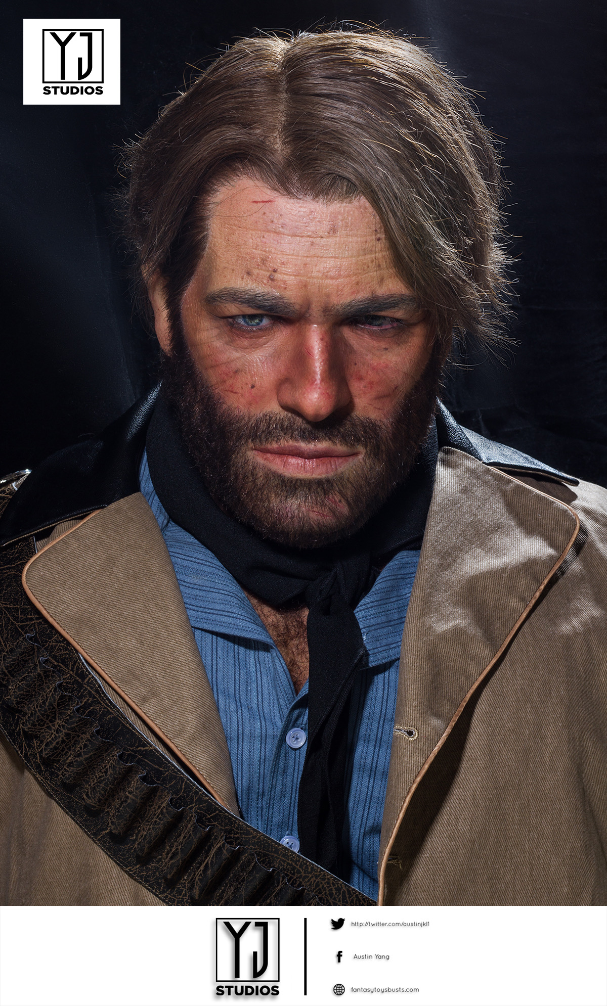 YJStudios Red Dead Redemption 2 Arthur Morgan  1:1 Bust