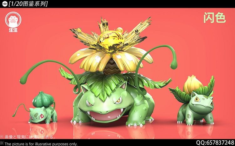 WangWang Studio - Pokémon Venusaur Evolution Set 1/20 Statue(GK)